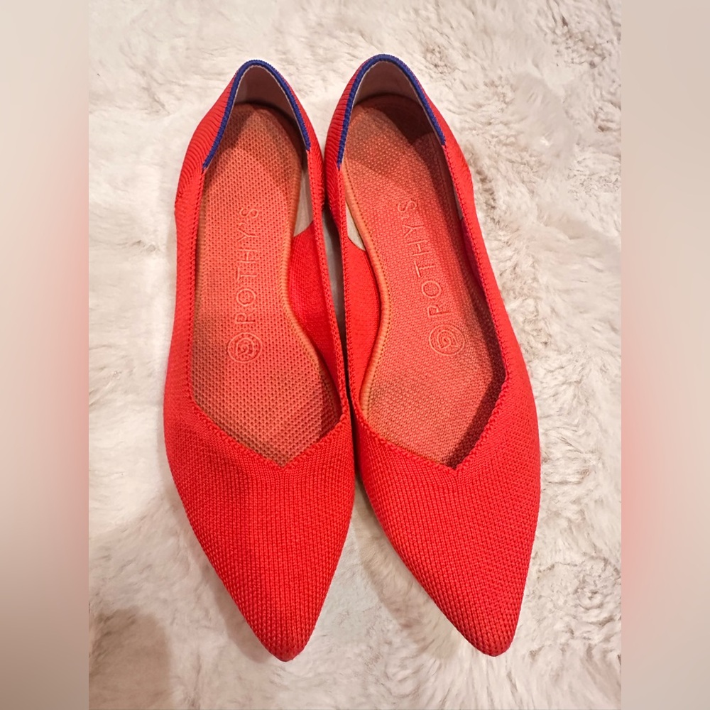 Rothy's The Point Flats in Lollipop Red